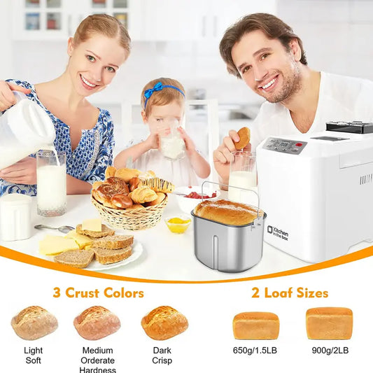 Automatic Bread Maker Machine, 12-in-1, 2LB