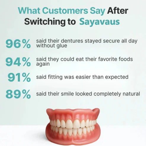 🌎Ends Today: 70% OFF! ⏰SAYAVAUS™Custom-Fit Instant Smile Dentures – Natural Looking Comfort Fit