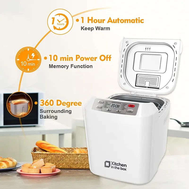 Automatic Bread Maker Machine, 12-in-1, 2LB