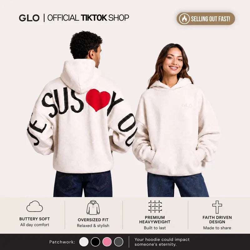GLO Kingdom Essential Hoodie Patchwork Oversized Unisex