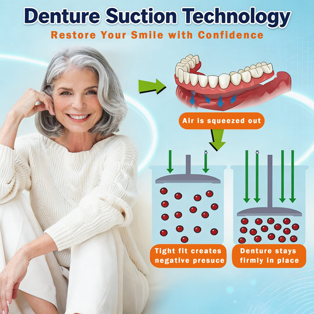 🌎Ends Today: 70% OFF! ⏰SAYAVAUS™Custom-Fit Instant Smile Dentures – Natural Looking Comfort Fit