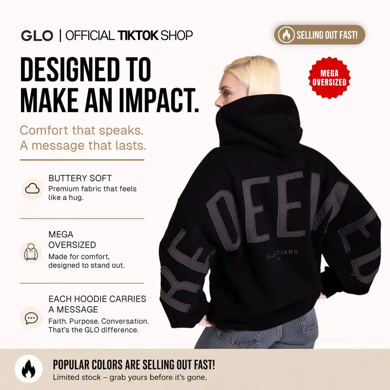 GLO Kingdom Essential Hoodie Patchwork Oversized Unisex