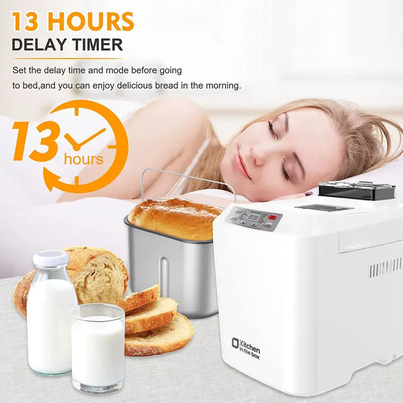 Automatic Bread Maker Machine, 12-in-1, 2LB