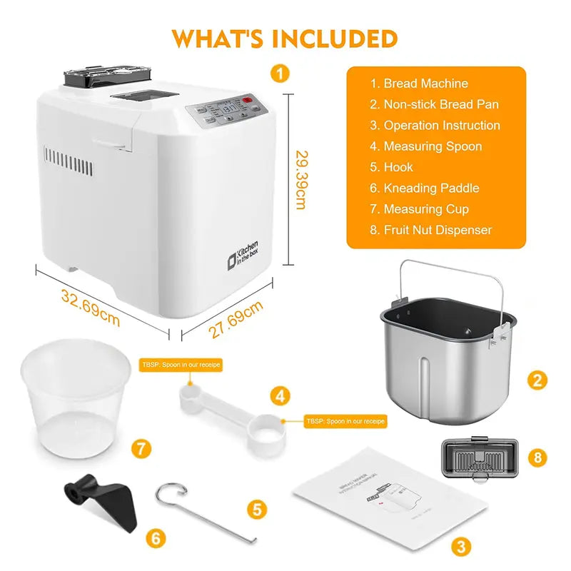 Automatic Bread Maker Machine, 12-in-1, 2LB