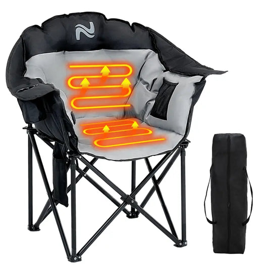 SLSY Heated Armrest Camping Chair with 3 Heat Levels, Oxford Fabric, Supports 400 lbs