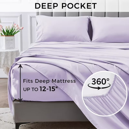 Queen-Size Luxury Hotel-Quality 4-Piece Sheet Set