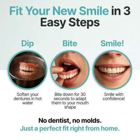 🌎Ends Today: 70% OFF! ⏰SAYAVAUS™Custom-Fit Instant Smile Dentures – Natural Looking Comfort Fit